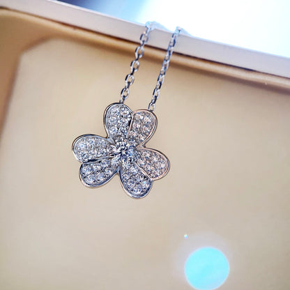 [Eternal Jewelry]CLOVER DIAMOND NECKLACE SILVER