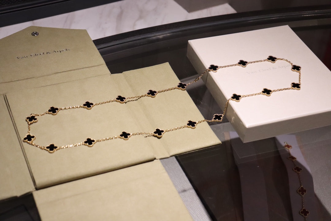 [Eternal Jewelry]CLOVER 20 MOTIFS ONYX ROSE GOLD