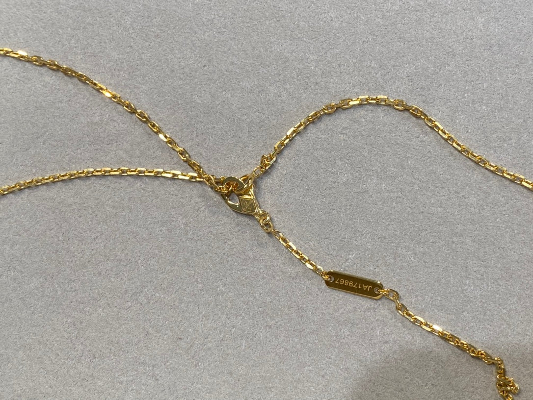 [Eternal Jewelry]CLOVER 25MM NECKLACE GOLD CARNELIAN