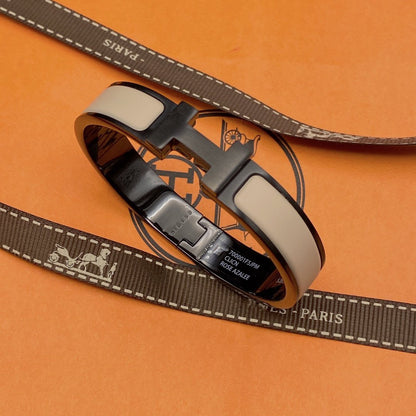 [Eternal Jewelry]H BRACELET 12MM BLACK BEIGE CERAMIC