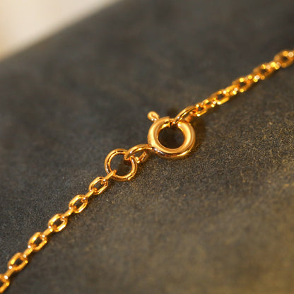 [Eternal Jewelry]SUN PEDANT PINK GOLD 1 DIAMOND NECKLACE