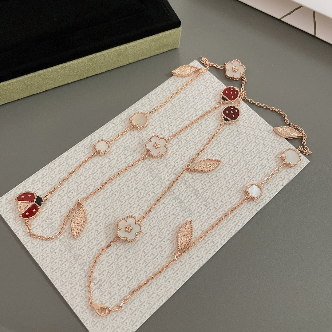 [Eternal Jewelry]LUCKY SPRING 15 MOTIFS ROSE GOLD NECKLACE