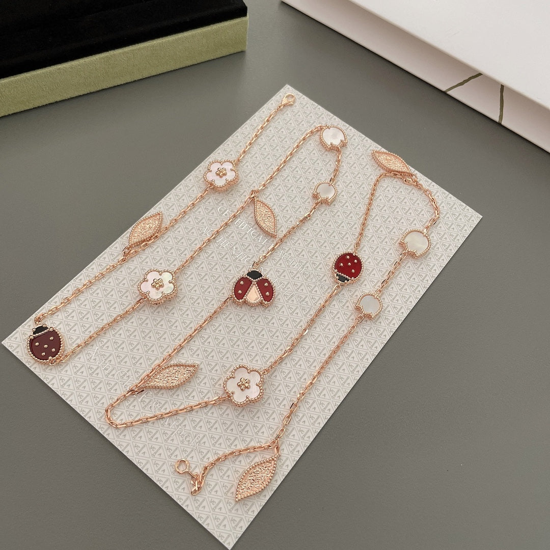 [Eternal Jewelry]LUCKY SPRING 15 MOTIFS ROSE GOLD NECKLACE