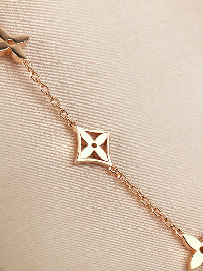 [Eternal Jewelry]STAR AND SUN 7 MOTIFS GOLD BRACELET