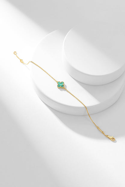[Eternal Jewelry]CLOVER BRACELET MALACHITE 1 MOTIF