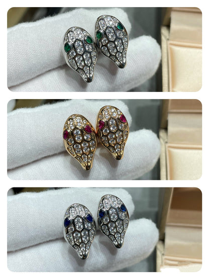 [Eternal Jewelry]SERPENT DIAMOND STUD EARRINGS