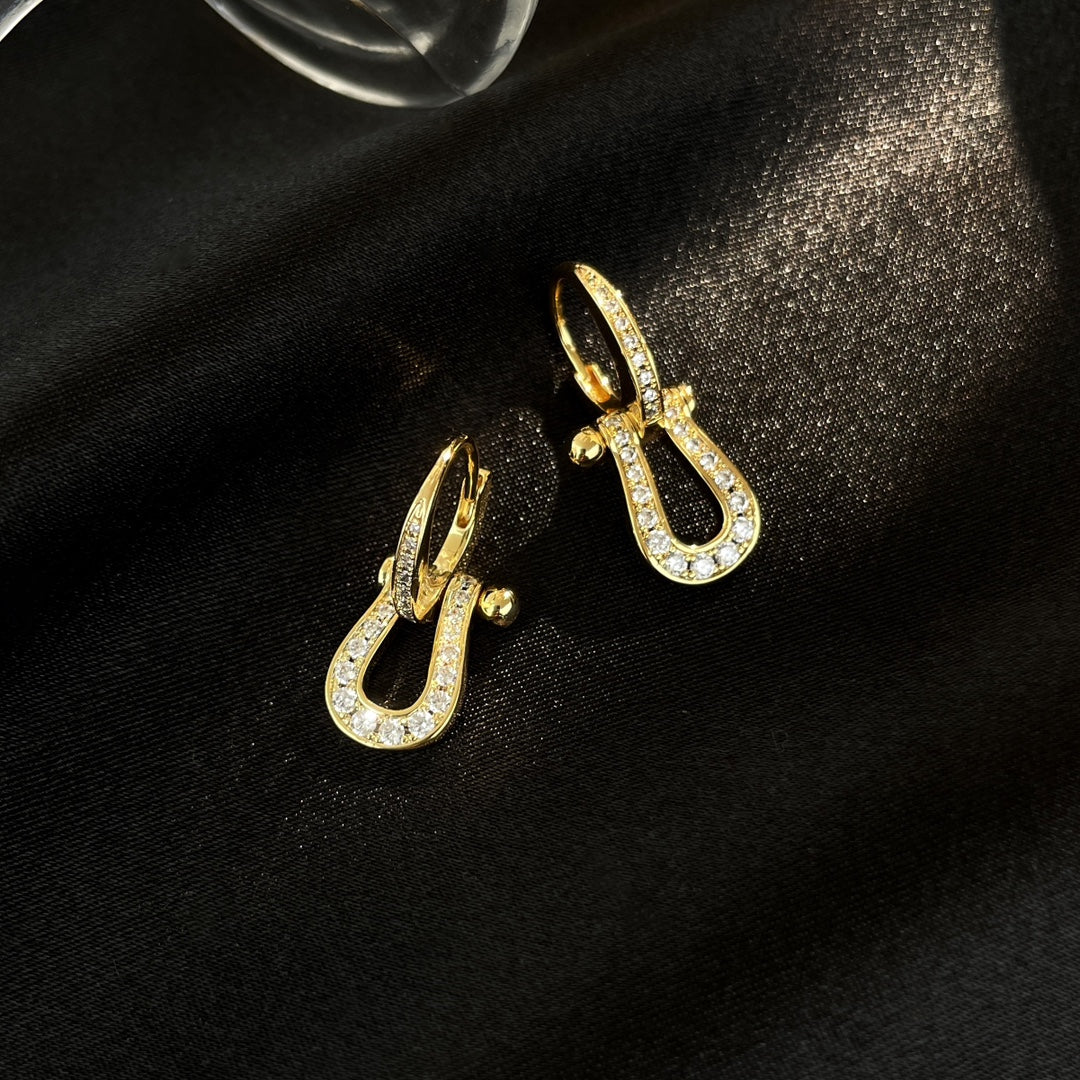 [Eternal Jewelry]FORCE 10 FULL DIAMOND DROP EARRINGS MEDIUM MODEL