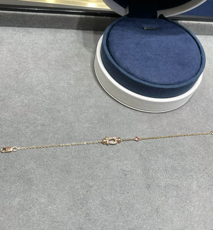 [Eternal Jewelry]FORCE 10 DIAMOND CHAIN LINK PINK GOLD BRACELET