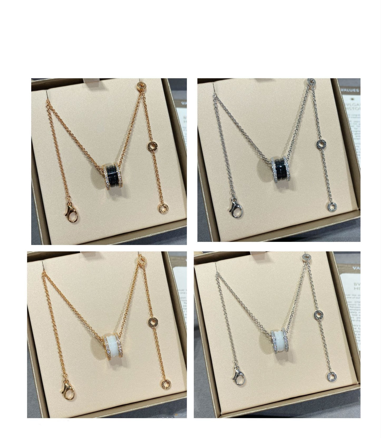 [Eternal Jewelry]ZERO 1 DIAMOND CERAMIC NECKLACE