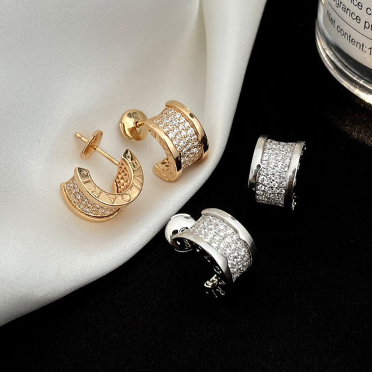 [Eternal Jewelry]ZERO 1 DIAMOND PAVED EARRINGS