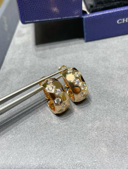 [Eternal Jewelry]BEE LOVE DIAMOND HOOP EARRINGS