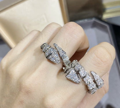 [Eternal Jewelry]SERPENTI LARGE RING SILVER DIAMOND PAVED