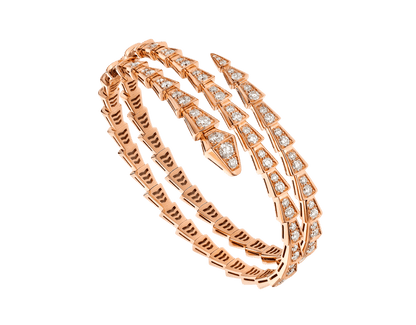 [Eternal Jewelry]SERPENTI BRACELET PINK GOLD DIAMOND DOUBLE ROW