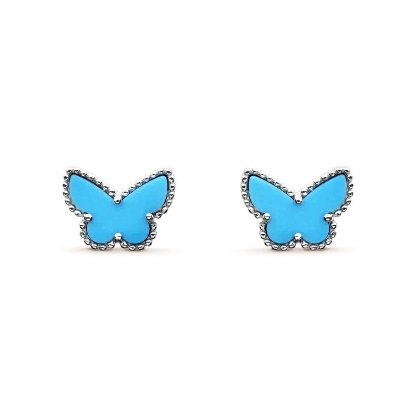 [Eternal Jewelry]BUTTERFLY TURQUOISE EARRINGS SILVER