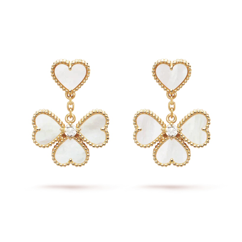 [Eternal Jewelry]CLOVER SWEET WHITE MOP EARRINGS