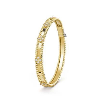 [Eternal Jewelry]CLOVER BRACELET 4MM DIAMONDS