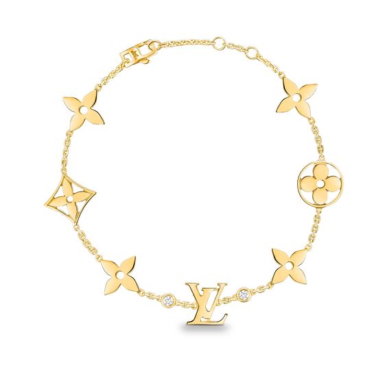 [Eternal Jewelry]STAR AND SUN 7 MOTIFS GOLD BRACELET