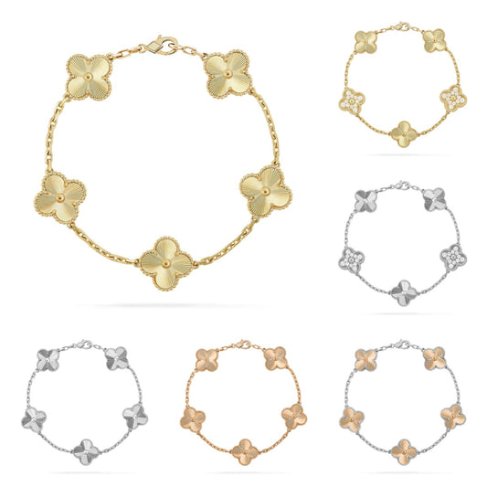 [Eternal Jewelry] CLOVER 5 MOTIF LASER BRACELET COLLECTION