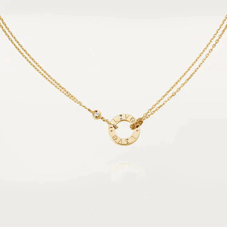 [Eternal Jewelry]LOVE NECKLACE 16MM 2 DIAMONDS