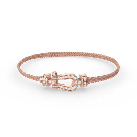 [Eternal Jewelry]FORCE SMALL HORSESHOE  DIAMOND CHAIN ROPE BRACELET