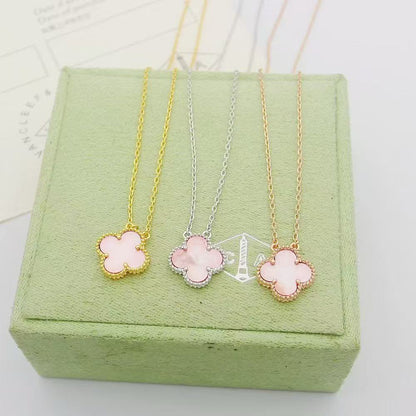 [Eternal Jewelry]CLOVER MINI 9.5mm Pink Necklace