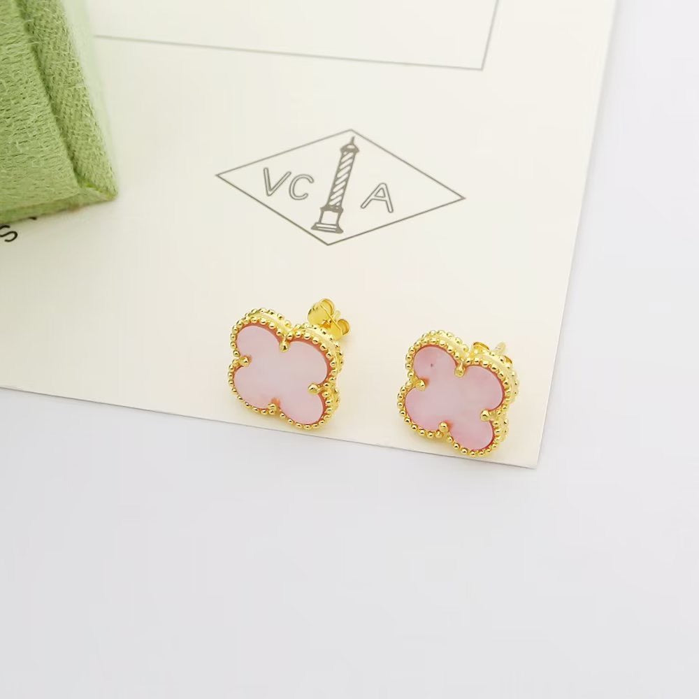 [Eternal Jewelry]Clover Mini Pink Earrings