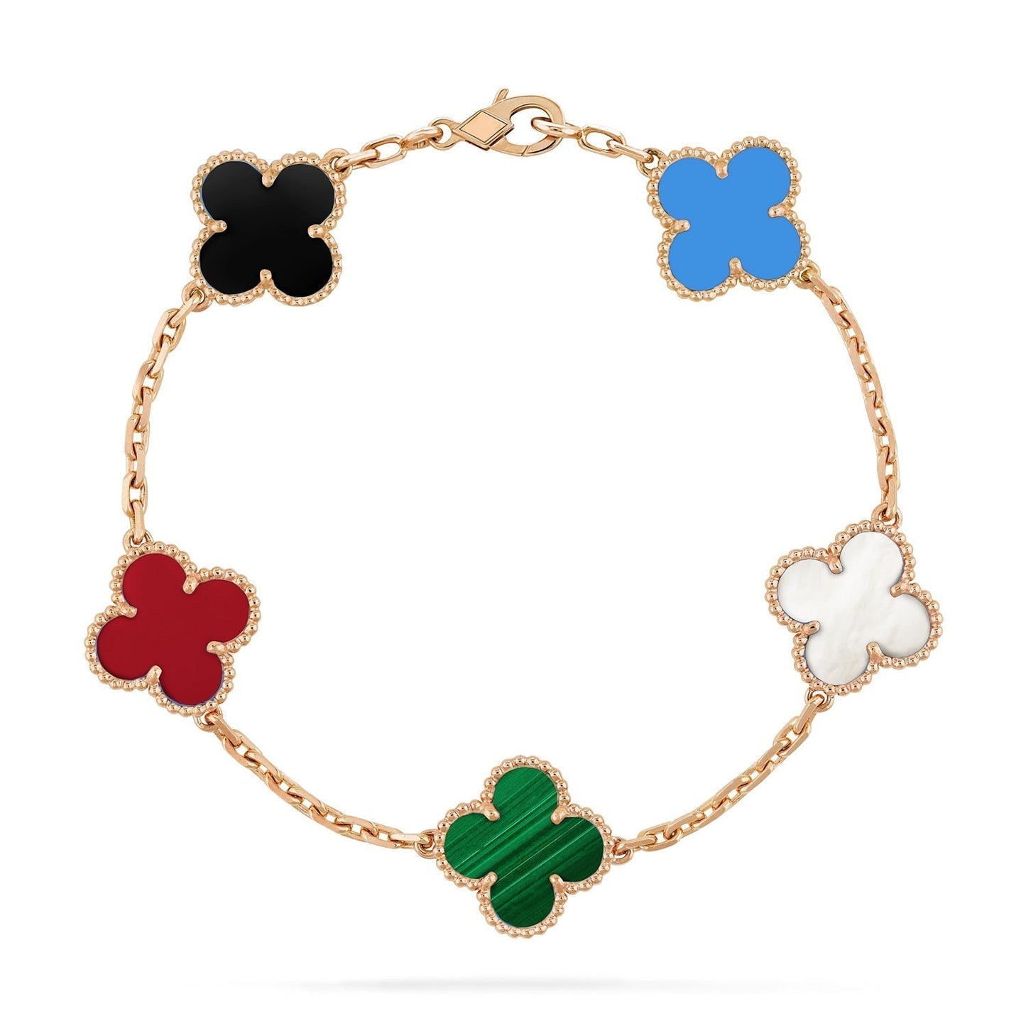 [Eternal Jewelry]CLOVER 5 MOTIFS MULTICOLOR  BRACELET