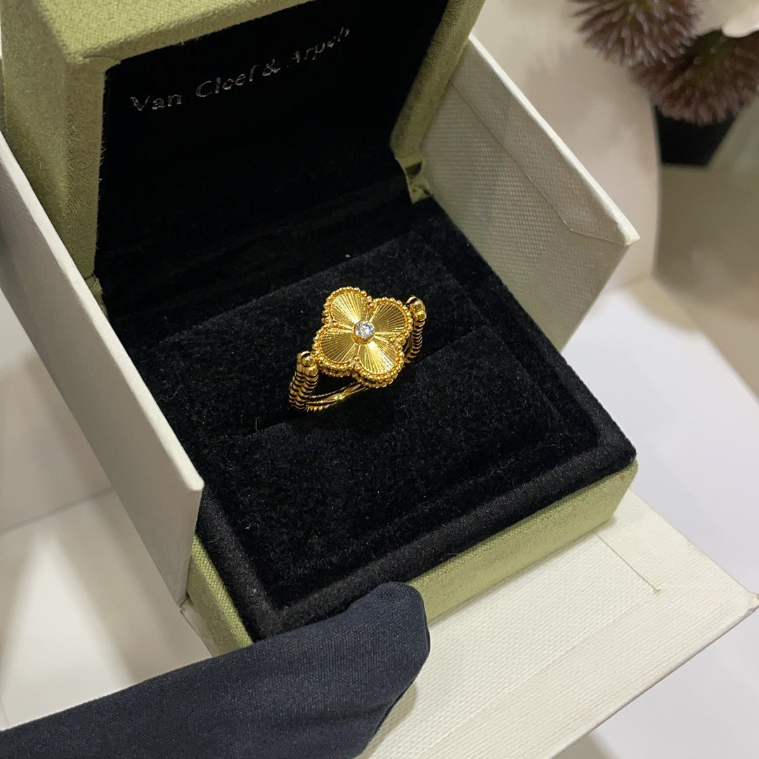 [Eternal Jewelry]CLOVER RIVERSIBLE BLUE AGATE RING