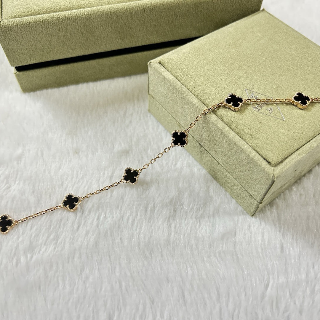 [Eternal Jewelry]CLOVER 6 MOTIF  ONYXS BRACELET