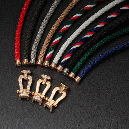 [Eternal Jewelry]FORCE LARGE HORSESHOE FULL DIAMOND BRACELET SILVER