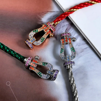 [Eternal Jewelry]FORCE LARGE HORSESHOE  COLORED DIAMOND BRACELET ROSE GOLD