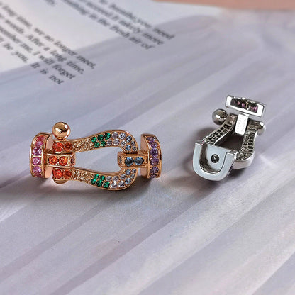 [Eternal Jewelry]FORCE LARGE HORSESHOE  COLORED DIAMOND BRACELET ROSE GOLD