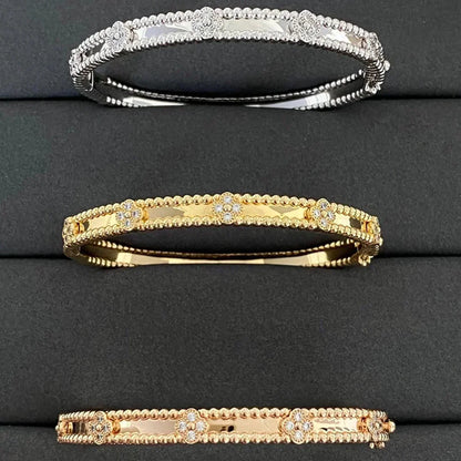 [Eternal Jewelry]CLOVER BRACELET 4MM DIAMONDS