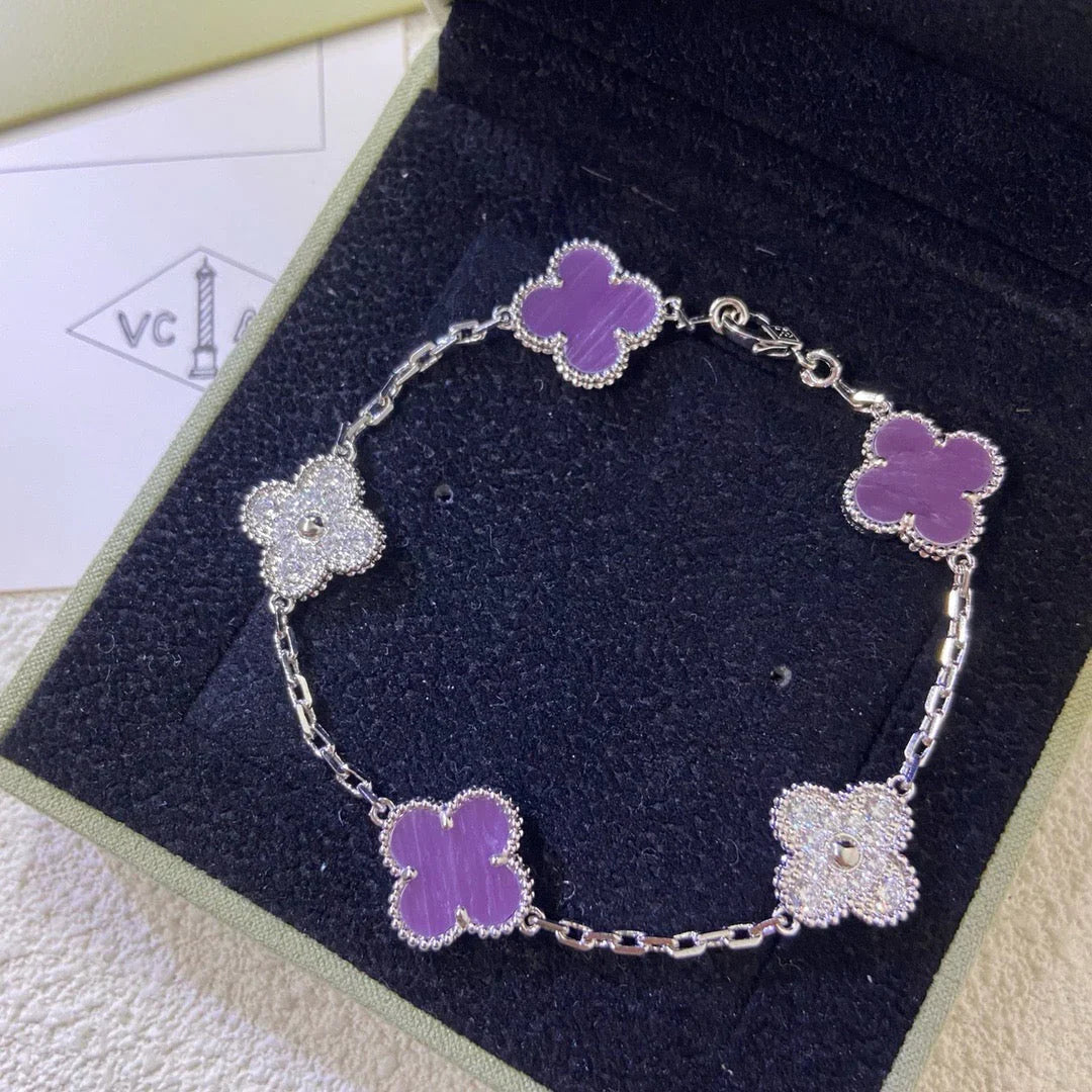 [Eternal Jewelry] CLOVER 5 MOTIF VIOLET BRACELET COLLECTION