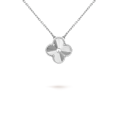 [Eternal Jewelry]CLOVER 15MM LASER NECKLACE SILVER