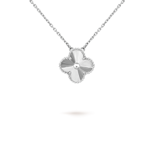 [Eternal Jewelry]CLOVER 15MM LASER NECKLACE SILVER