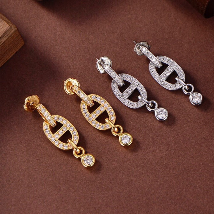 [Eternal Jewelry]HM CHAINE DIAMOND EARRINGS