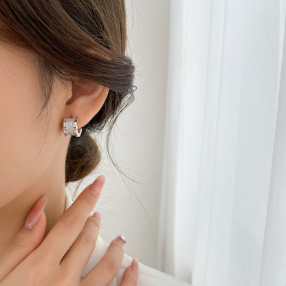 [Eternal Jewelry]ZERO 1 DIAMOND PAVED EARRINGS