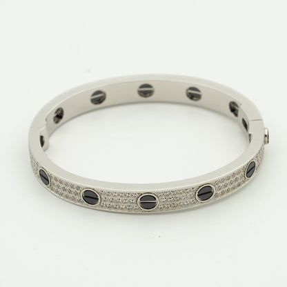 [Eternal Jewelry]LOVE BRACELET 6.1MM DIAMOND-PAVED CERAMIC