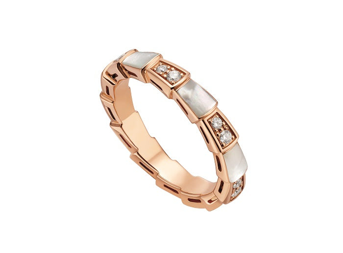 [Eternal Jewelry]SERPENTI RING PINK GOLD DIAMOND MOP 3MM