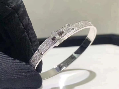 [Eternal Jewelry]HM KELLY BRACELET IN SILVER AND FULL PAVE DIAMOND