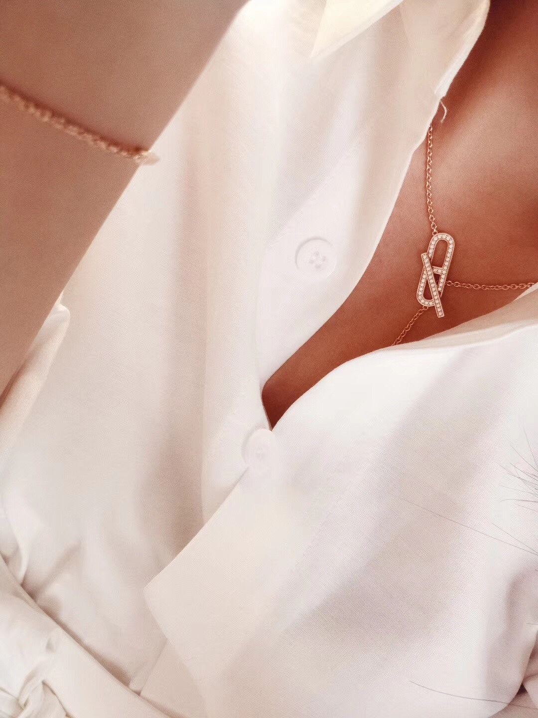 [Eternal Jewelry]HM FIRE PIG NOSE NECKLACE TRENDY STREET