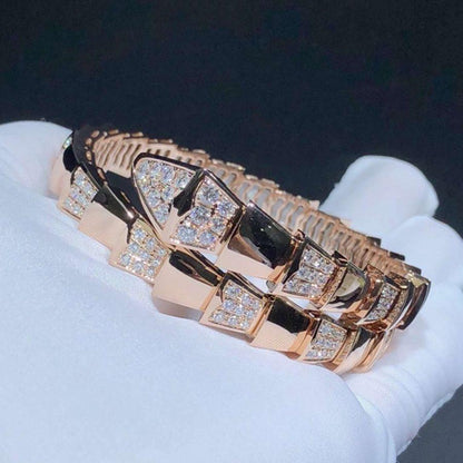 [Eternal Jewelry]SERPENTI WIDE BRACELET PINK GOLD DIAMOND