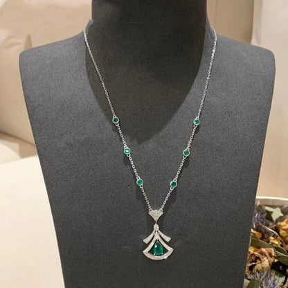 [Eternal Jewelry]DREAM NECKLACE MALACHITE DIAMOND SILVER