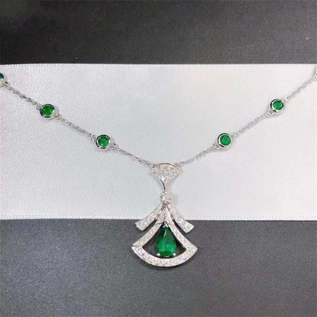 [Eternal Jewelry]DREAM NECKLACE MALACHITE DIAMOND SILVER
