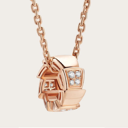 [Eternal Jewelry]SERPENTI PEDANT DIAMOND PINK GOLD NECKLACE