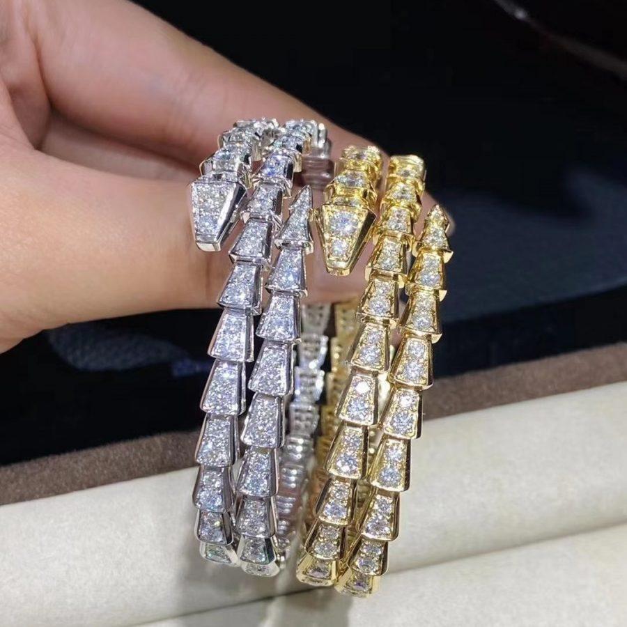 [Eternal Jewelry]SERPENTI BRACELET GOLD DIAMOND DOUBLE ROW