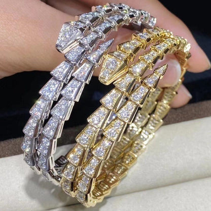 [Eternal Jewelry]SERPENTI BRACELET GOLD DIAMOND DOUBLE ROW