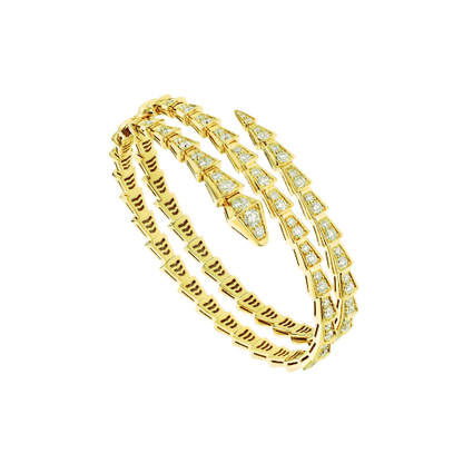 [Eternal Jewelry]SERPENTI BRACELET GOLD DIAMOND DOUBLE ROW