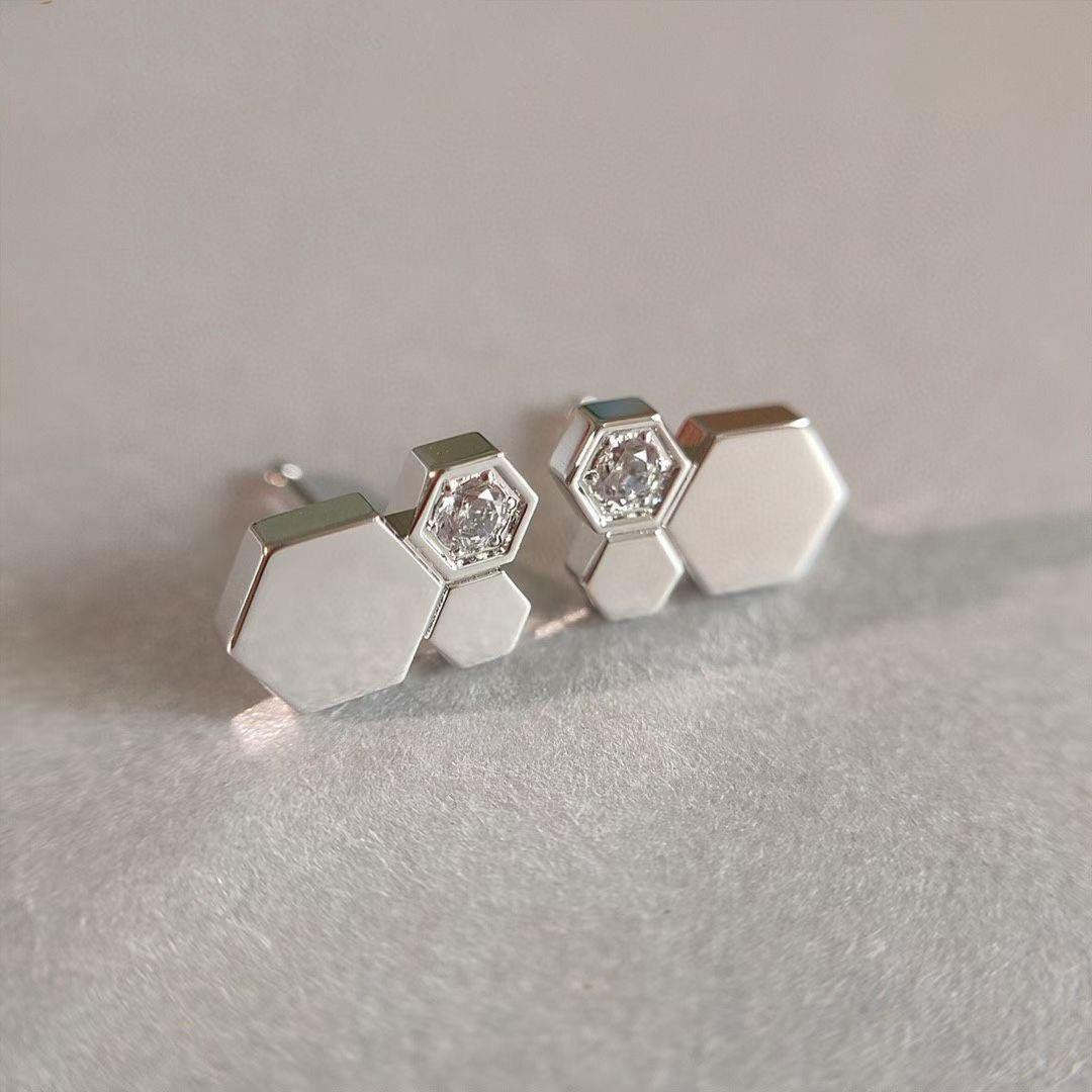 [Eternal Jewelry]BEE LOVE SILVER DIAMOND EARRINGS
